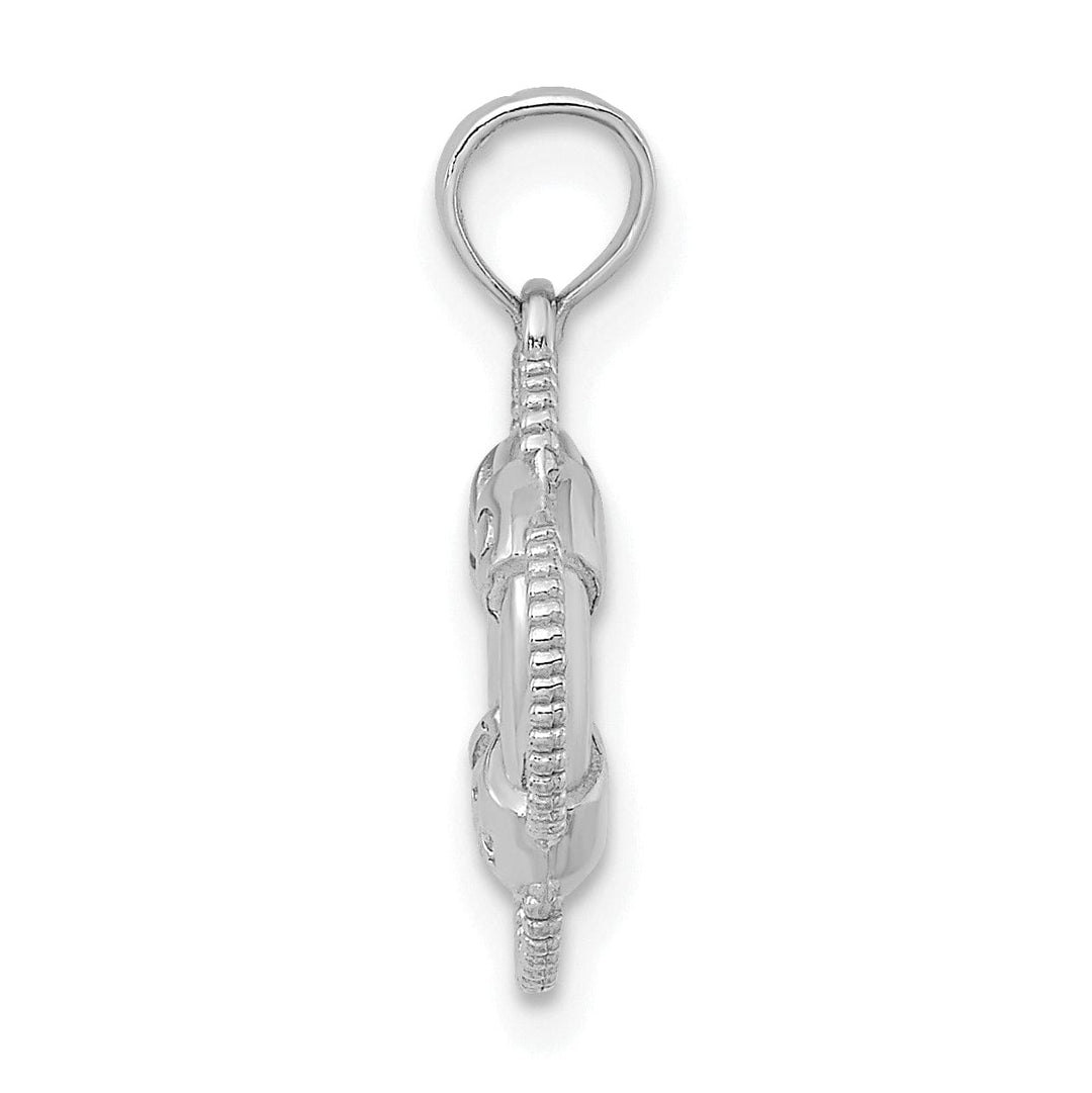 Lovely Rita's Pendants & Charms 14K White Gold Polished Finish 3-D Lifesaver Float Charm Pendant