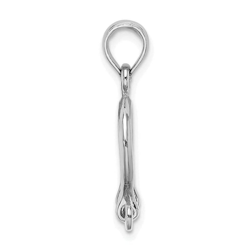 Lovely Rita's Pendants & Charms 14K White Gold Polished Finish 3-D Small Ship Shackle Link Screw Charm