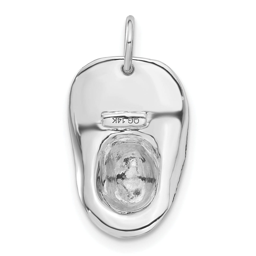 Lovely Rita's Pendants & Charms 14k White Gold Polished Finish 3-Dimansional Large Size Fireman's Hat Charm Pendant