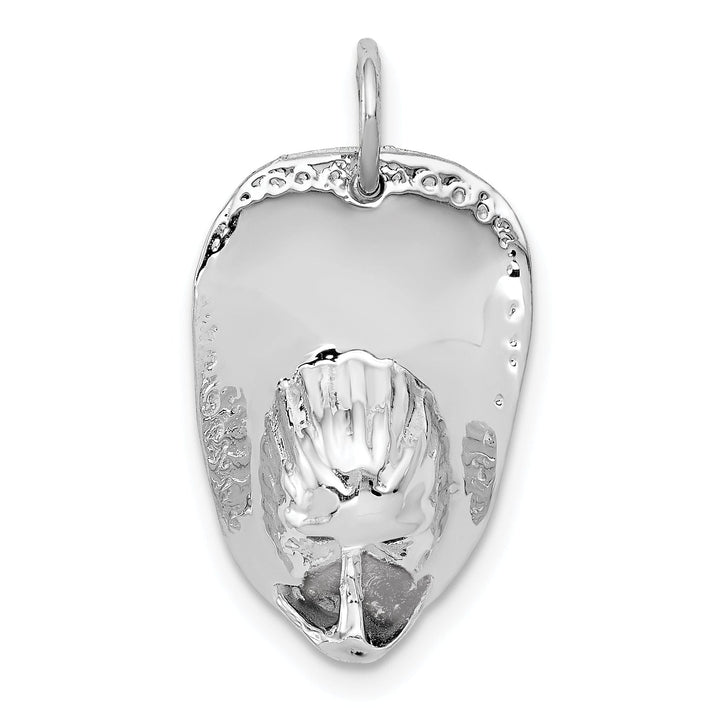 Lovely Rita's Pendants & Charms 14k White Gold Polished Finish 3-Dimansional Large Size Fireman's Hat Charm Pendant