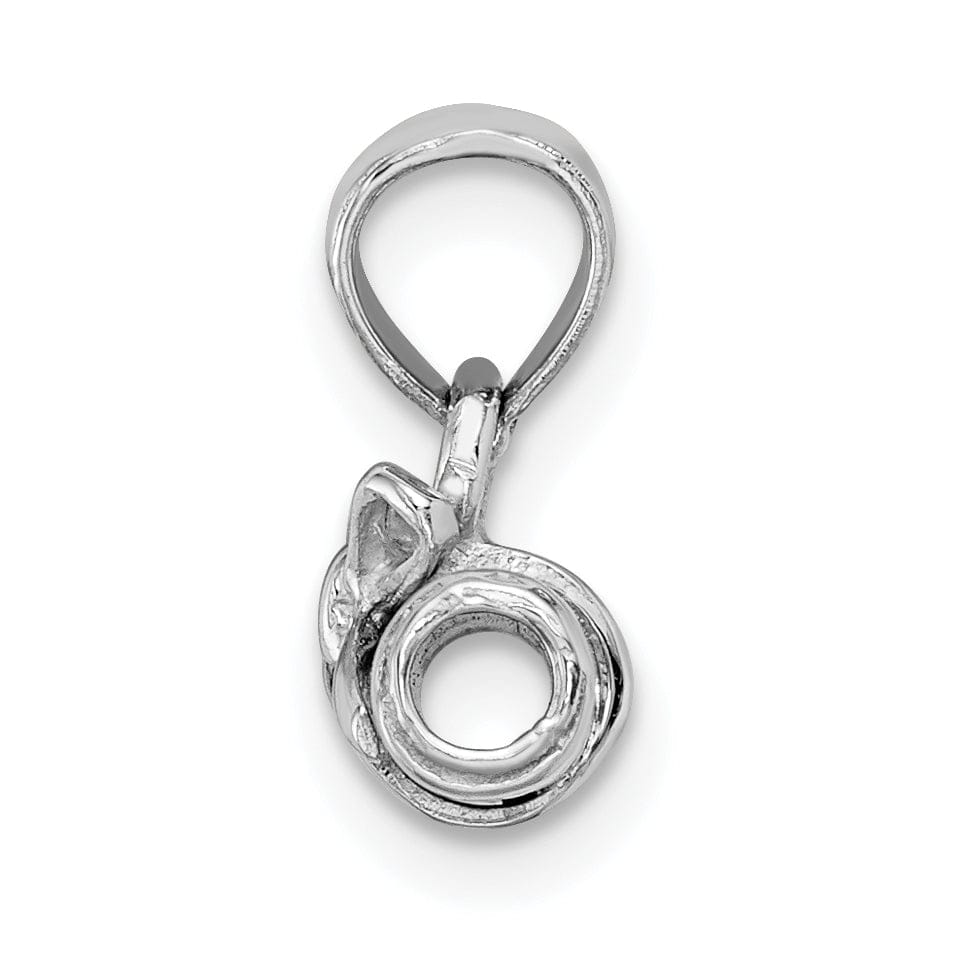 Lovely Rita's Pendants & Charms 14K White Gold Polished Finish 3-Dimensional DIPLOMA Rolled Up Charm Pendant