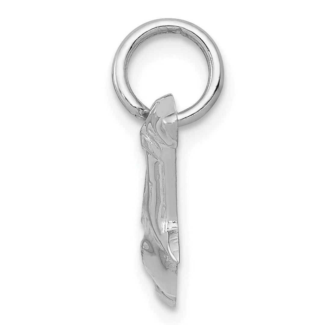 Lovely Rita's Pendants & Charms 14K White Gold Polished Finish Hammerhead Shark Charm Pendant