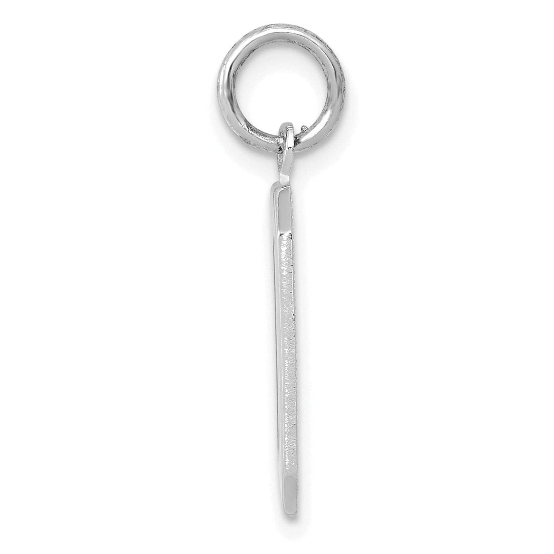 Lovely Rita's Pendants & Charms 14k White Gold Polished Finish Medium Size Number 0 Charm Pendant