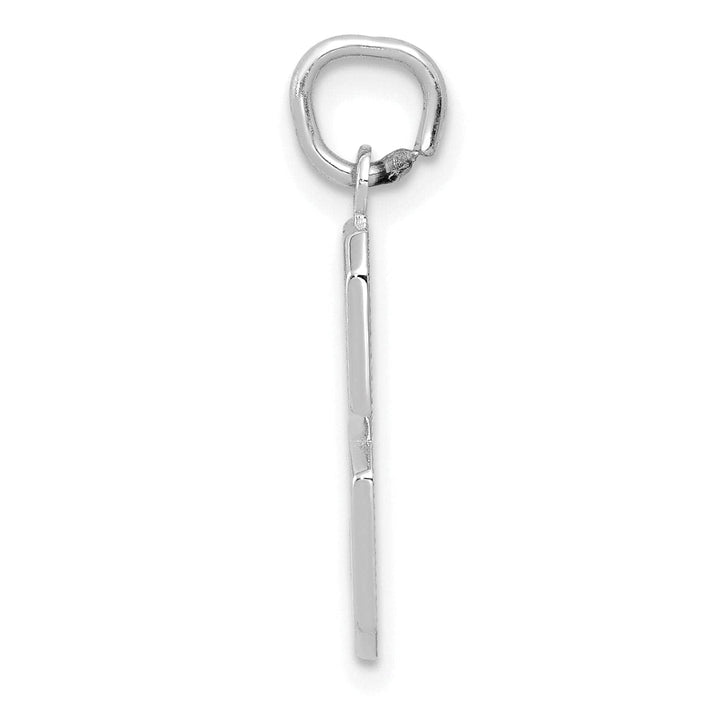 Lovely Rita's Pendants & Charms 14k White Gold Polished Finish Medium Size Number 3 Charm Pendant