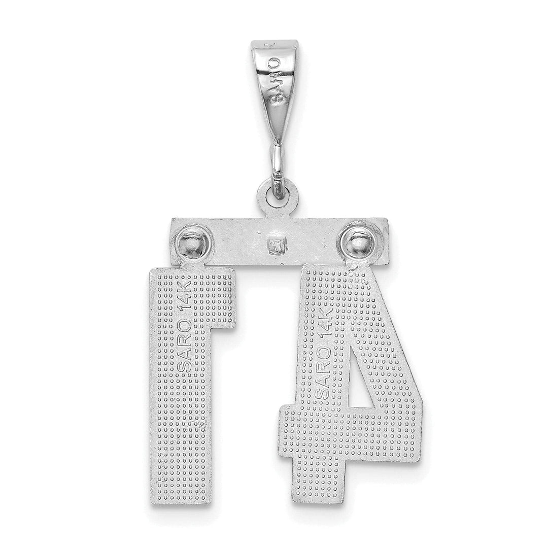 Lovely Rita's Pendants & Charms 14k White Gold Polished Finish Medium Size Number 41 Charm Pendant