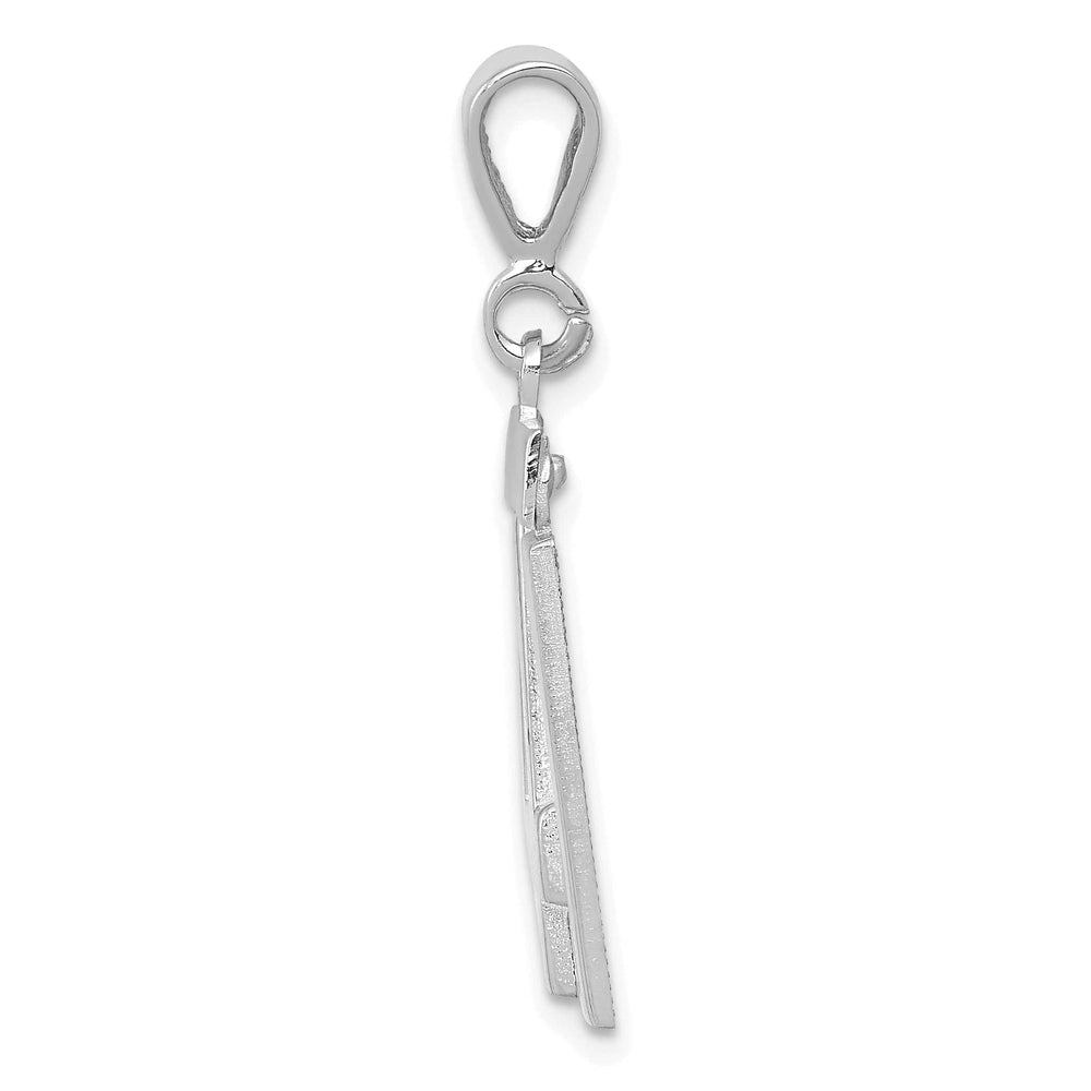 Lovely Rita's Pendants & Charms 14k White Gold Polished Finish Medium Size Number 41 Charm Pendant