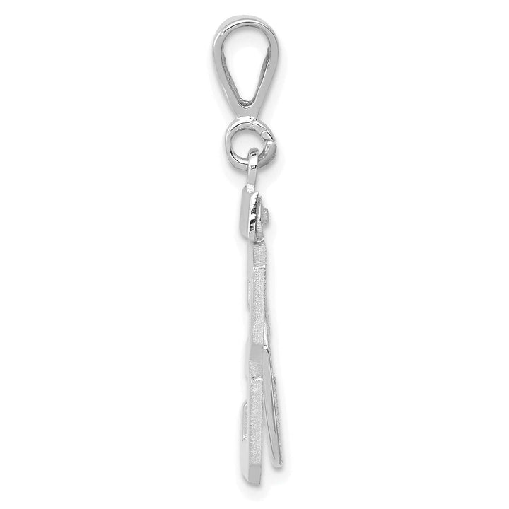 Lovely Rita's Pendants & Charms 14k White Gold Polished Finish Medium Size Number 53 Charm Pendant