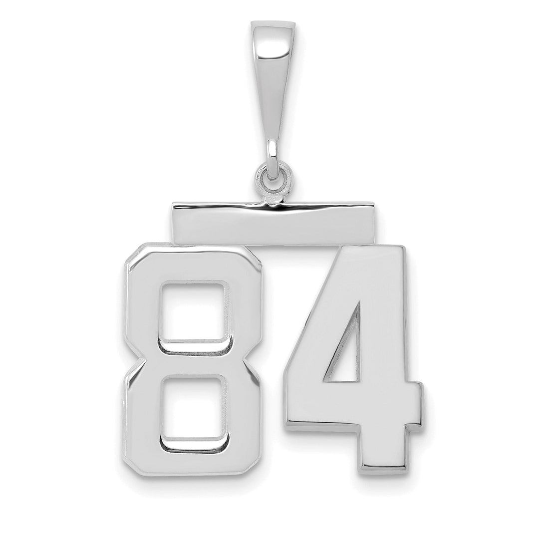 Lovely Rita's Pendants & Charms 14k White Gold Polished Finish Medium Size Number 84 Charm Pendant