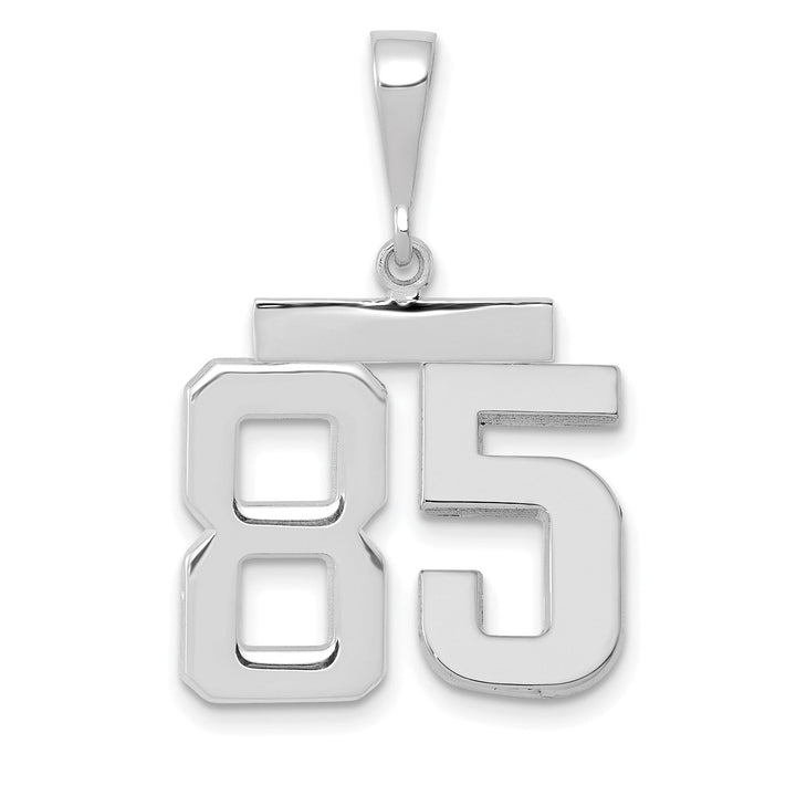 Lovely Rita's Pendants & Charms 14k White Gold Polished Finish Medium Size Number 85 Charm Pendant
