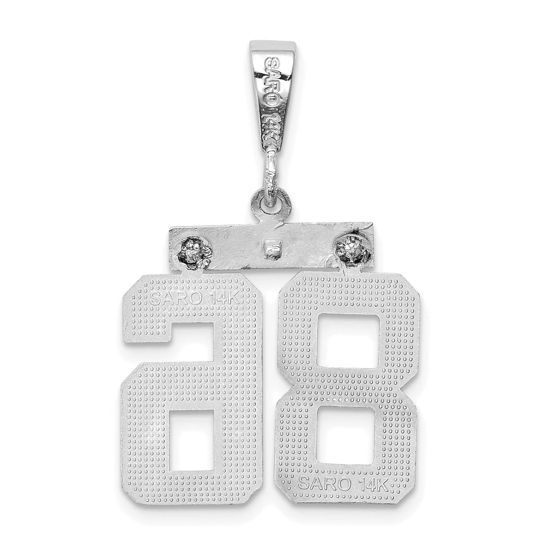 Lovely Rita's Pendants & Charms 14k White Gold Polished Finish Medium Size Number 86 Charm Pendant