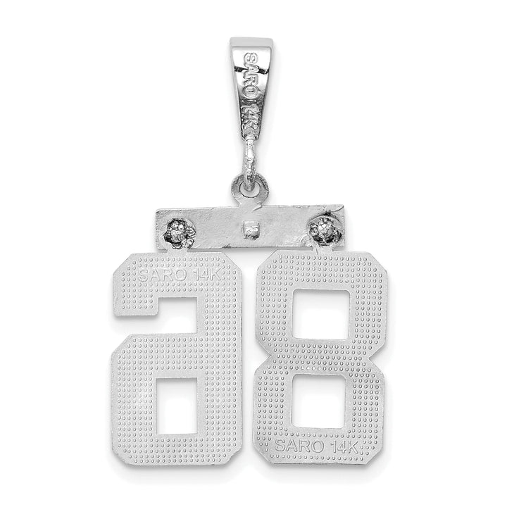 Lovely Rita's Pendants & Charms 14k White Gold Polished Finish Medium Size Number 86 Charm Pendant