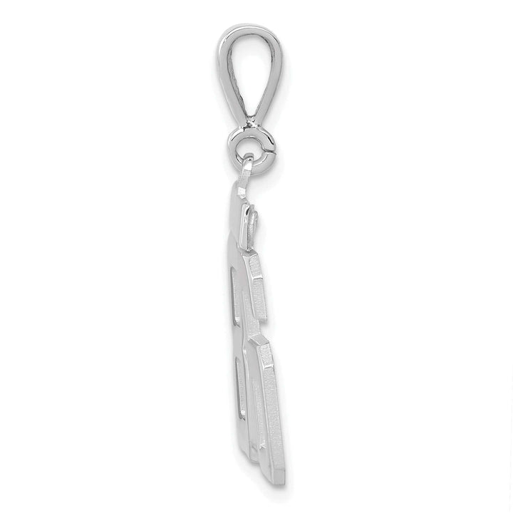 Lovely Rita's Pendants & Charms 14k White Gold Polished Finish Medium Size Number 86 Charm Pendant