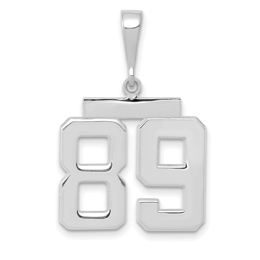 Lovely Rita's Pendants & Charms 14k White Gold Polished Finish Medium Size Number 89 Charm Pendant
