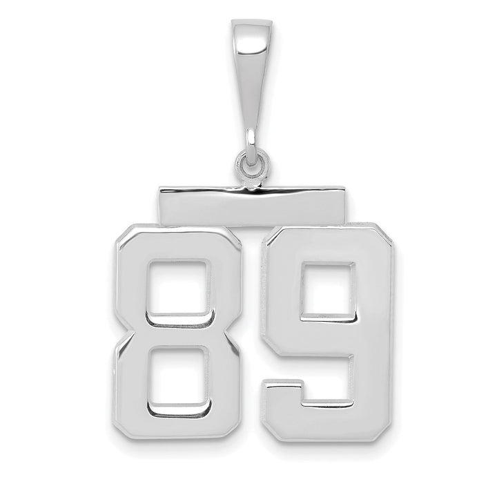 Lovely Rita's Pendants & Charms 14k White Gold Polished Finish Medium Size Number 89 Charm Pendant