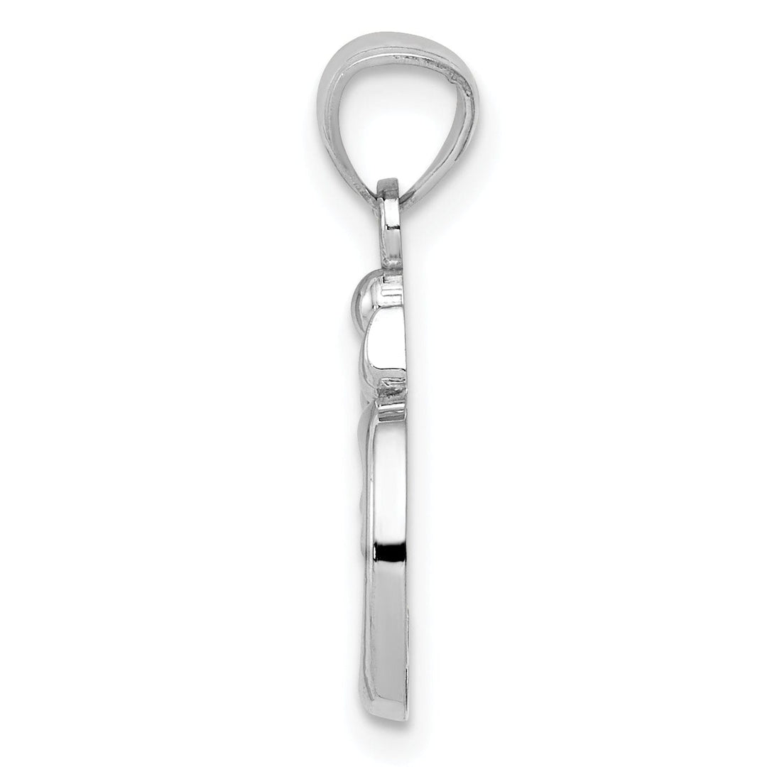 Lovely Rita's Pendants & Charms 14k White Gold Polished Finish Om Symbol Charm Pendant