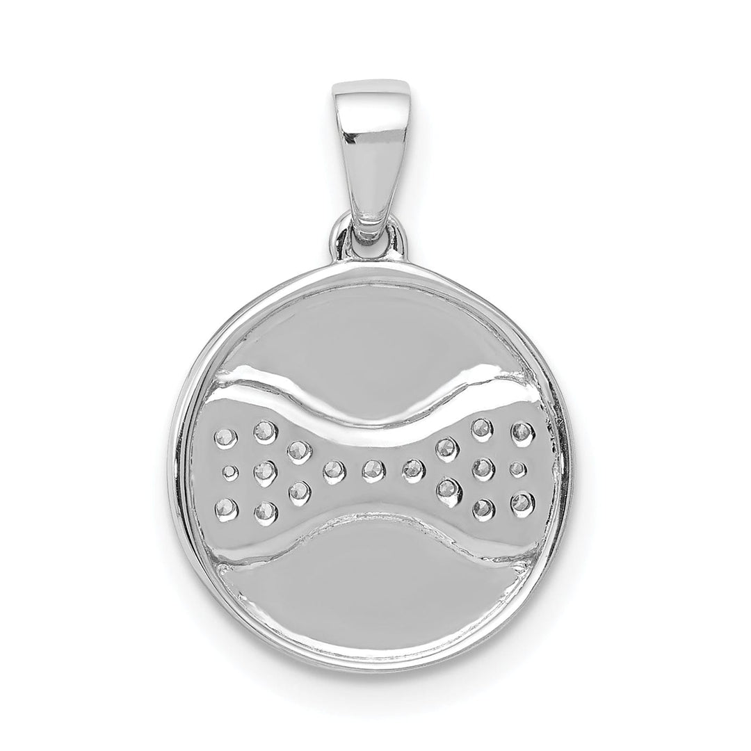 Lovely Rita's Pendants & Charms 14k White Gold Polished Finish Open Back with Diamonds Bone Charm Pendant