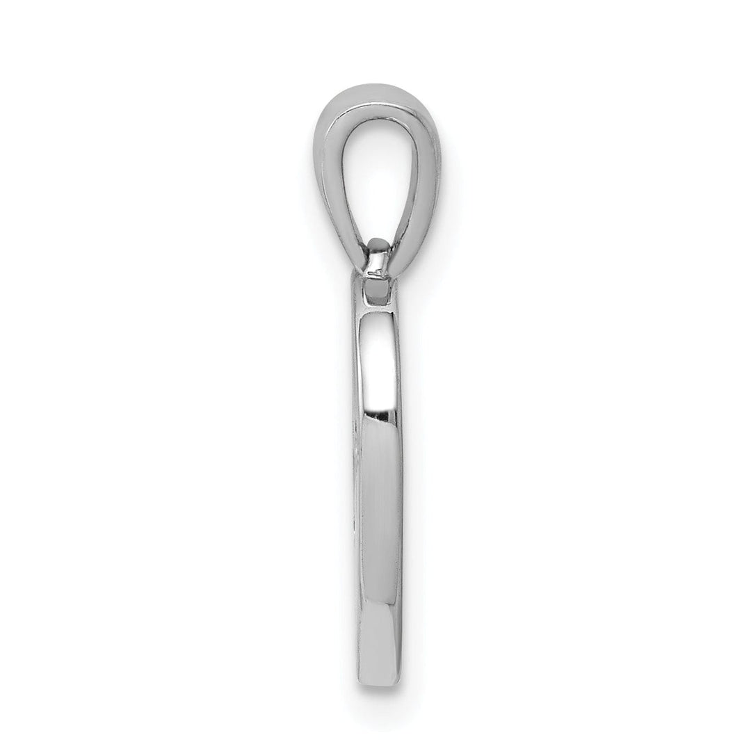 Lovely Rita's Pendants & Charms 14k White Gold Polished Finish Open Back with Diamonds Paw Prints Heart Shape Charm Pendant