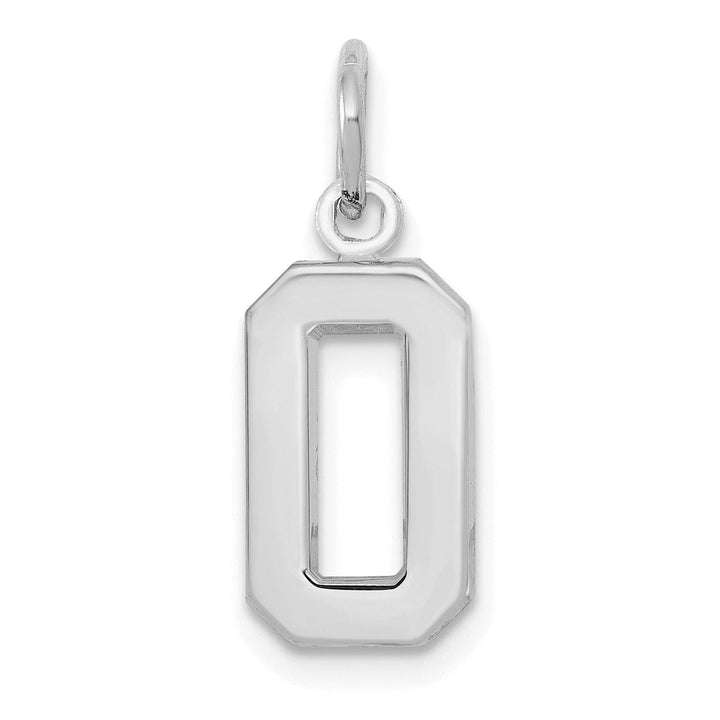 Lovely Rita's Pendants & Charms 14k White Gold Polished Finish Small Size Number 0 Charm Pendant