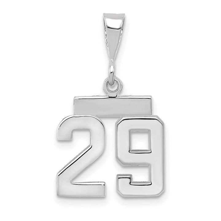 Lovely Rita's Pendants & Charms 14k White Gold Polished Finish Small Size Number 29 Charm Pendant