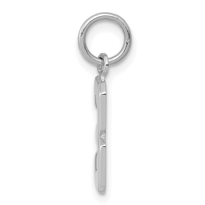 Lovely Rita's Pendants & Charms 14k White Gold Polished Finish Small Size Number 3 Charm Pendant
