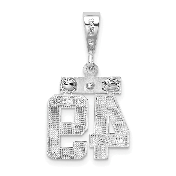 Lovely Rita's Pendants & Charms 14k White Gold Polished Finish Small Size Number 49 Charm Pendant