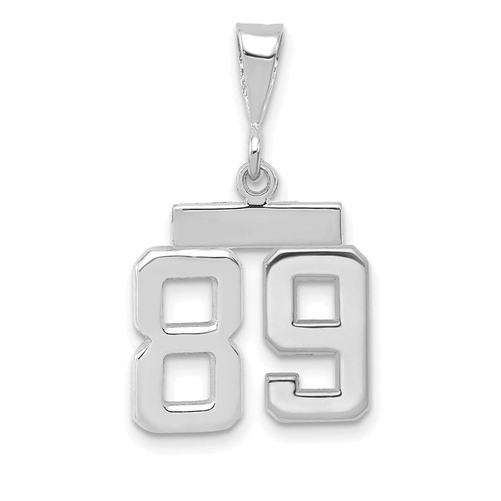 Lovely Rita's Pendants & Charms 14k White Gold Polished Finish Small Size Number 89 Charm Pendant