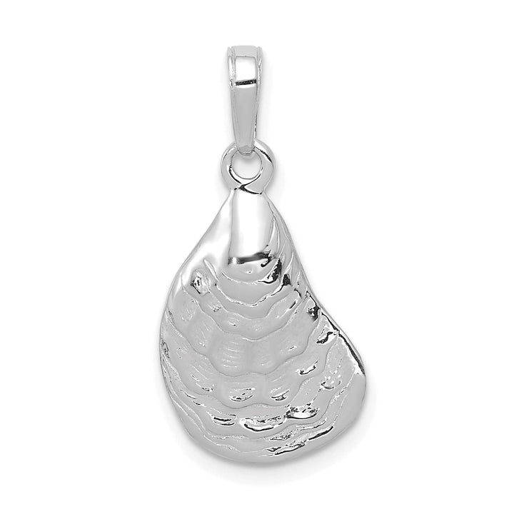 Lovely Rita's Pendants & Charms 14k White Gold Polished Finish Solid Oyster Shell Charm Pendant