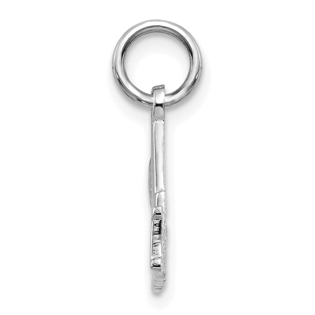 Lovely Rita's Pendants & Charms 14k White Gold Polished Finish Solid Script #1 MOM Design Charm Pendant