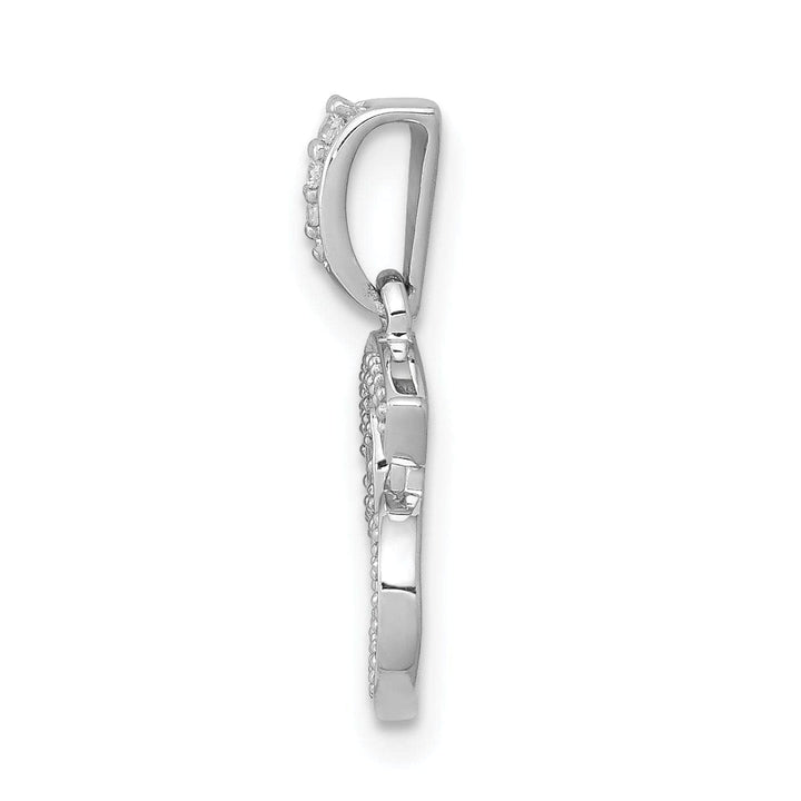 Lovely Rita's Pendants & Charms 14k White Gold Polished Finish with Diamonds Cancer Zodiac Charm Pendant