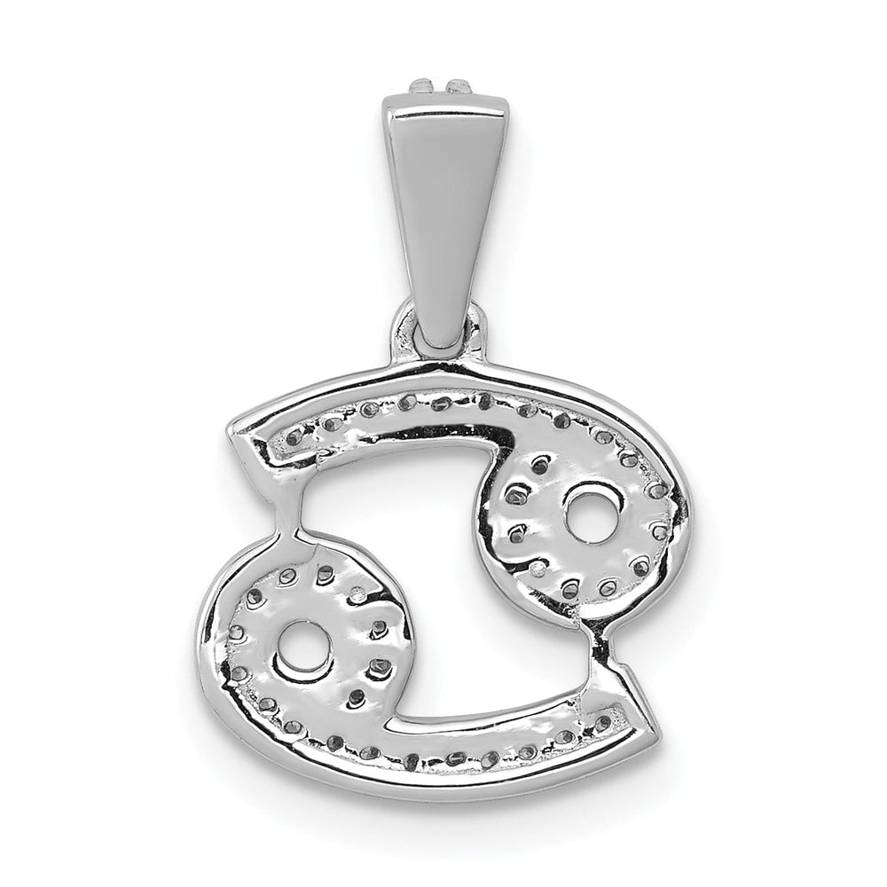 Lovely Rita's Pendants & Charms 14k White Gold Polished Finish with Diamonds Cancer Zodiac Charm Pendant