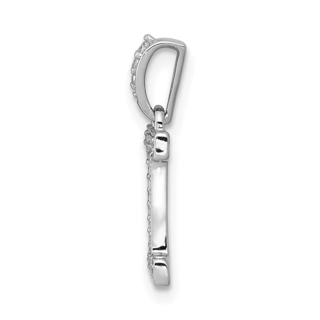 Lovely Rita's Pendants & Charms 14k White Gold Polished Finish with Diamonds Gemini Zodiac Charm Pendant