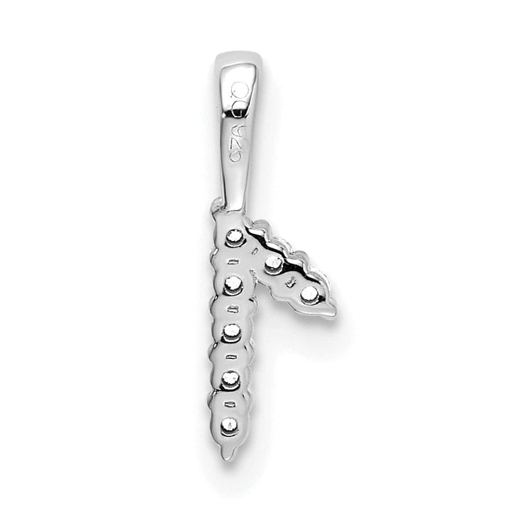 Lovely Rita's Pendants & Charms 14k White Gold Polished Finish with Diamonds Number 1 Pendant