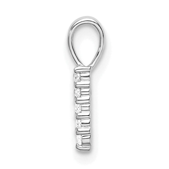 Lovely Rita's Pendants & Charms 14k White Gold Polished Finish with Diamonds Number 1 Pendant