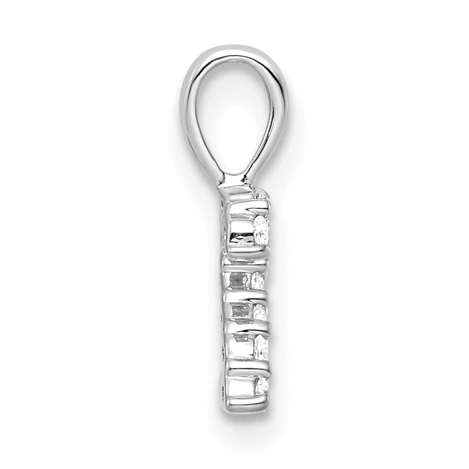 Lovely Rita's Pendants & Charms 14k White Gold Polished Finish with Diamonds Number 2 Pendant