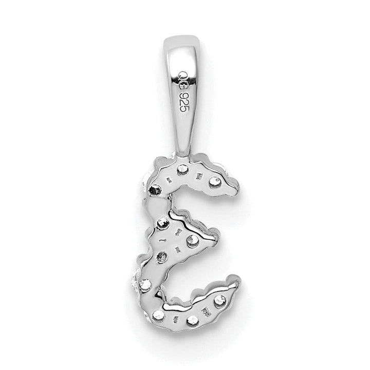Lovely Rita's Pendants & Charms 14k White Gold Polished Finish with Diamonds Number 3 Pendant