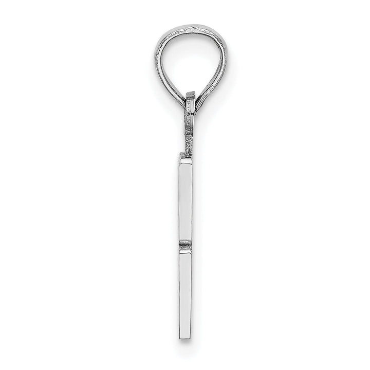 Lovely Rita's Pendants & Charms 14K White Gold Polished Finished Block Script Design Number 8 Charm Pendant