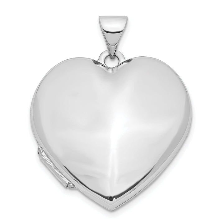 Lovely Rita's Pendants & Charms 14k White Gold Polished Heart-Shaped Domed Locket