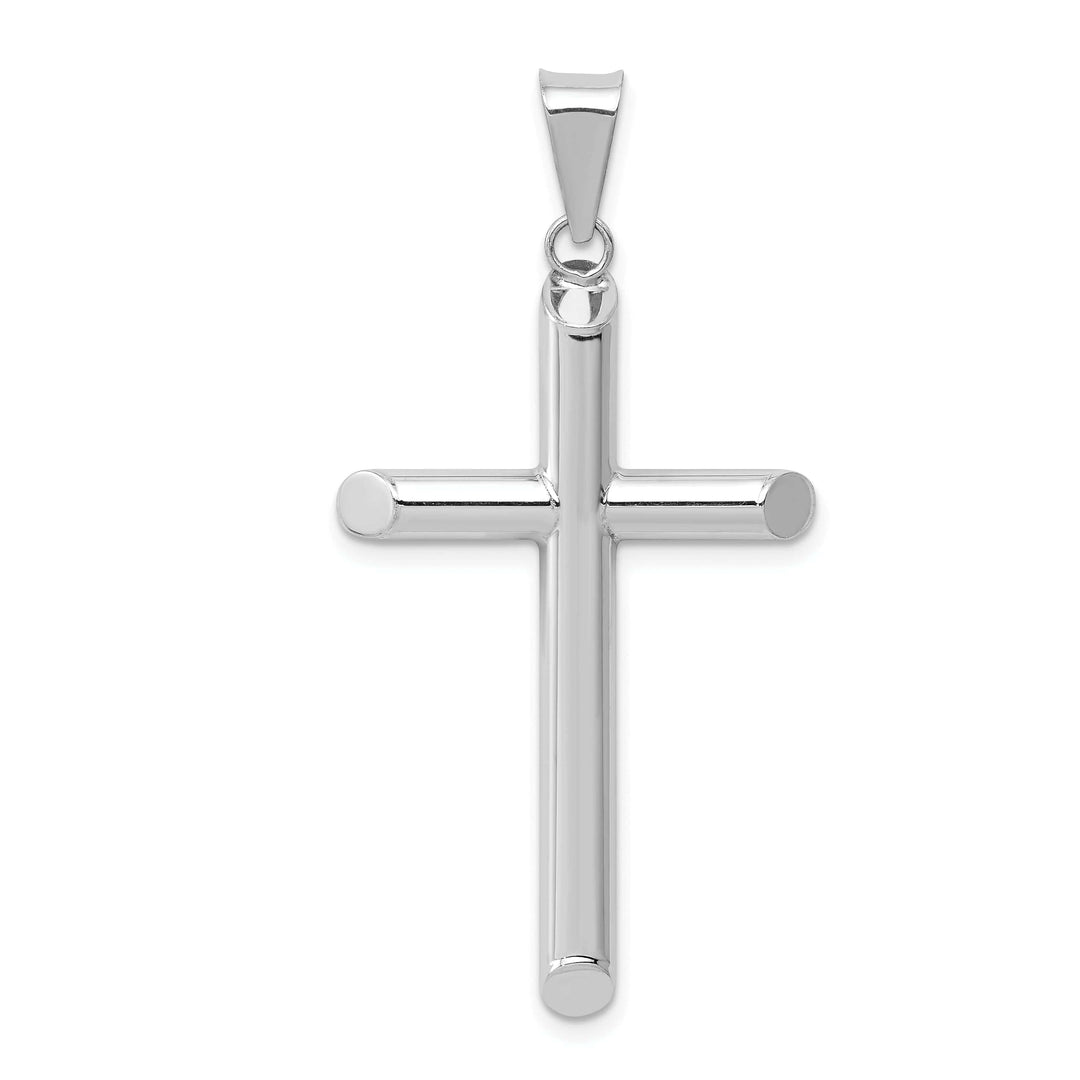 Lovely Rita's Pendants & Charms 14k White Gold Polished Hollow Cross Pendant