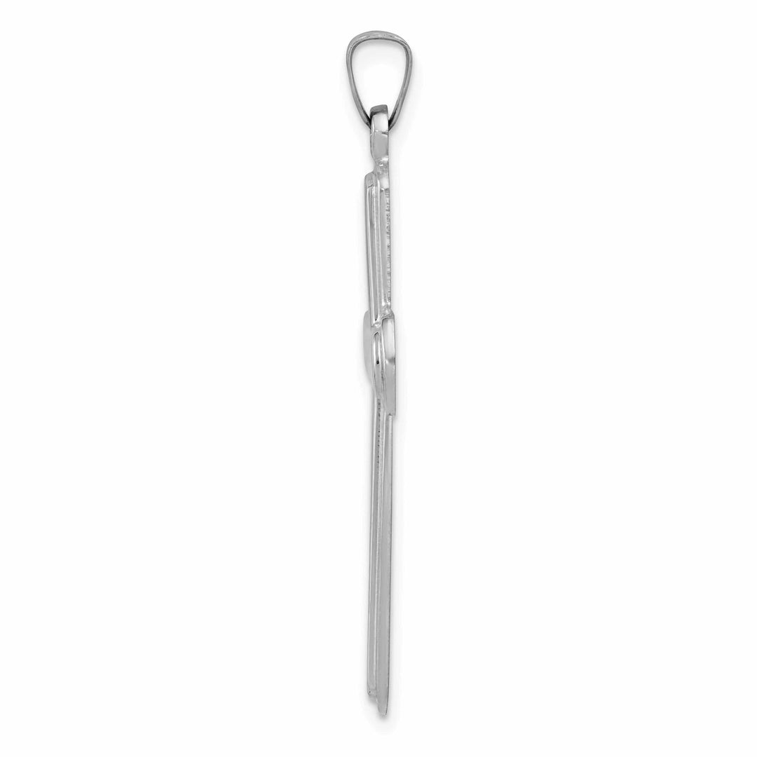Lovely Rita's Pendants & Charms 14k White Gold Polished Latin Cross Pendant