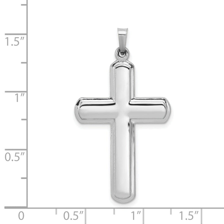 Lovely Rita's Pendants & Charms 14k White Gold Polished Latin Cross Pendant