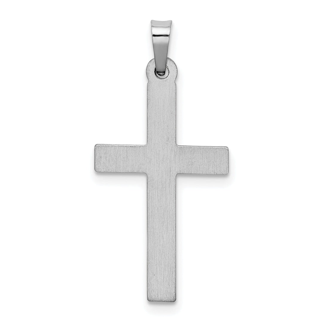 Lovely Rita's Pendants & Charms 14k White Gold Polished Lattice Cross Pendant