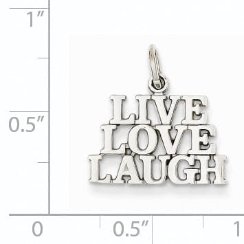 Lovely Rita's Pendants & Charms 14k White Gold Polished Live Love Laugh Charm