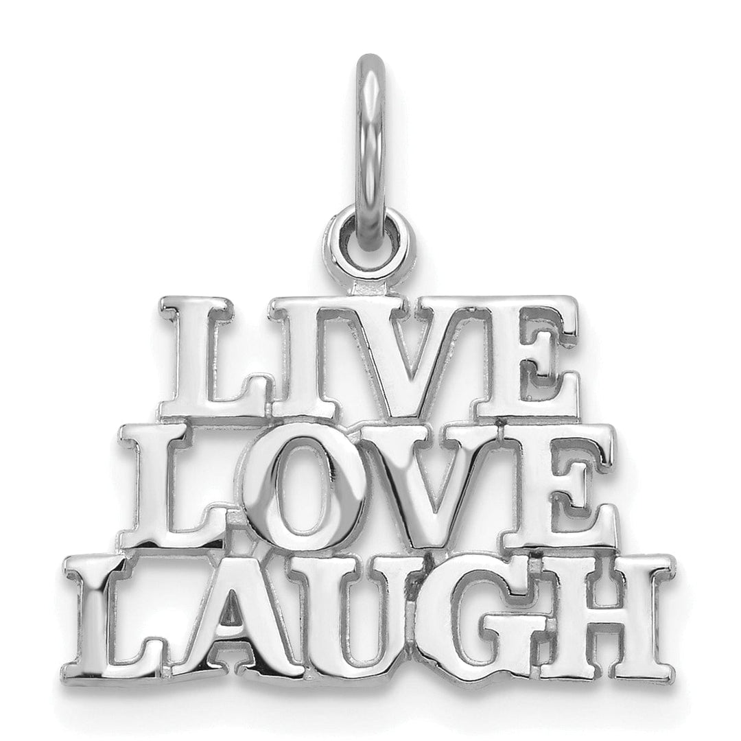 Lovely Rita's Pendants & Charms 14k White Gold Polished Live Love Laugh Charm
