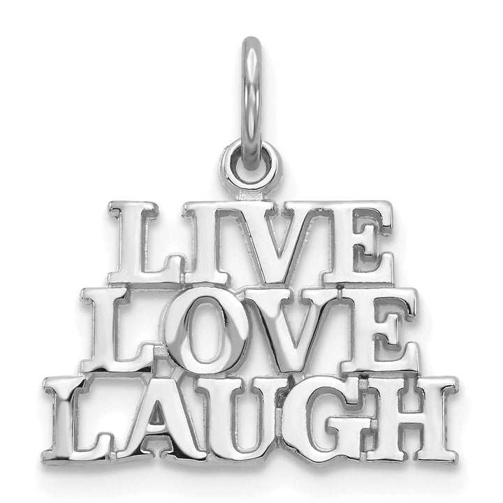 Lovely Rita's Pendants & Charms 14k White Gold Polished Live Love Laugh Charm