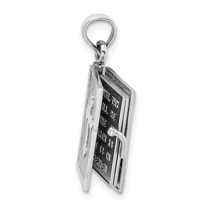 Lovely Rita's Pendants & Charms 14K White Gold Polished Moveable 3-D Lord's Prayer Holy Bible Pendant
