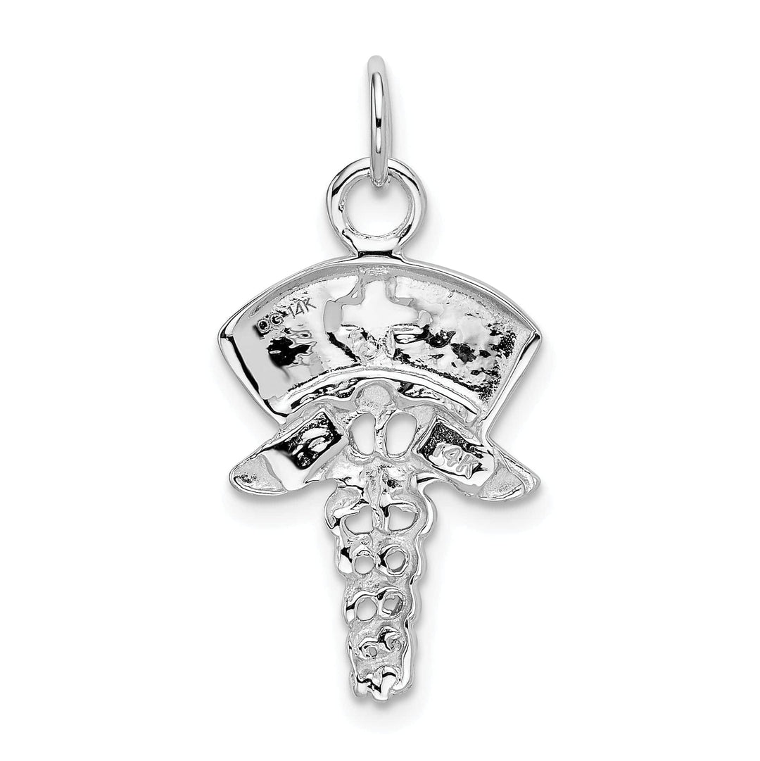 Lovely Rita's Pendants & Charms 14k White Gold Polished Nurse Symbol Pendant