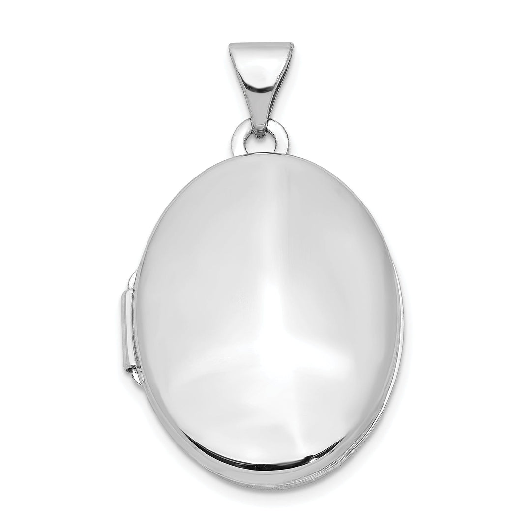 Lovely Rita's Pendants & Charms 14k White Gold Polished Oval Locket
