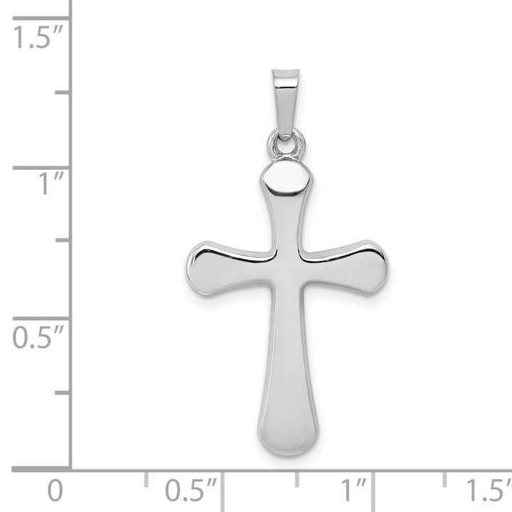 Lovely Rita's Pendants & Charms 14k White Gold Polished Rounded Cross Pendant