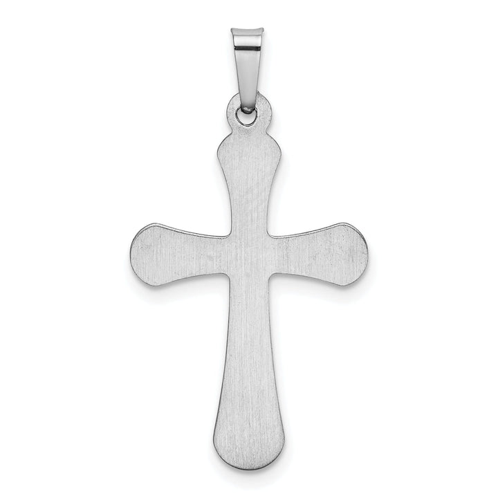 Lovely Rita's Pendants & Charms 14k White Gold Polished Rounded Cross Pendant