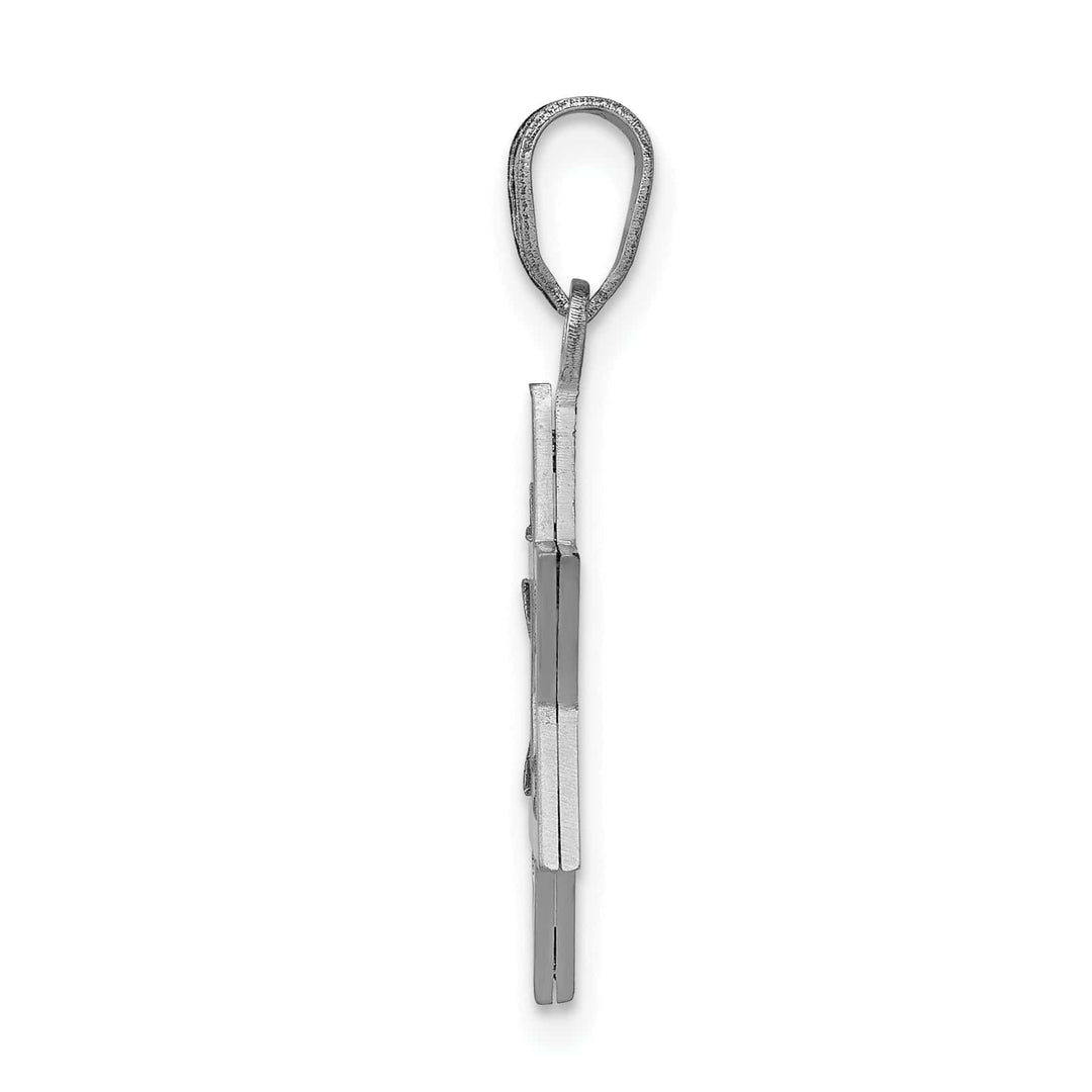 Lovely Rita's Pendants & Charms 14K White Gold Polished Satin Finish Flat Back Star of David Pendant